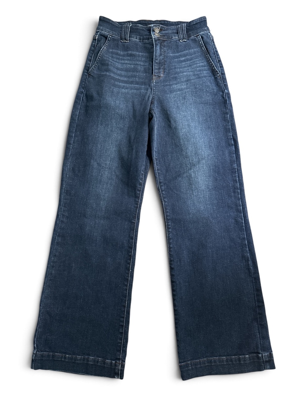 Judy Blue Penny High Waist Trouser Wide Leg Jeans – Size 7/28-Short